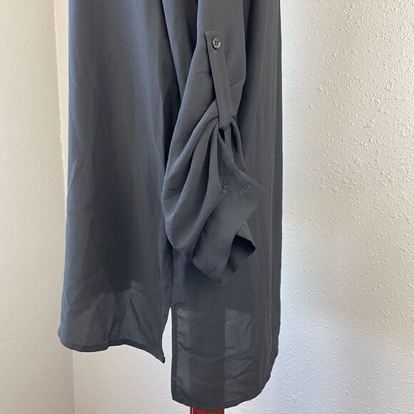 Pleione Black Button Down Top Size M EUC - Picture 5 of 9